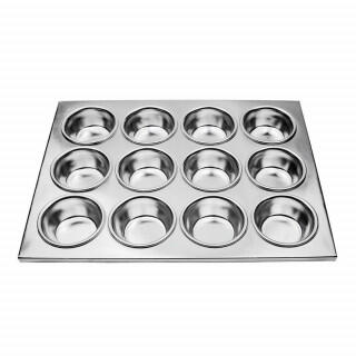 Противень для 12 маффинов, ячейка 7 см (h 3 см), l 35,5 см, h 27 см, алюминий, P.L. Proff Cuisine